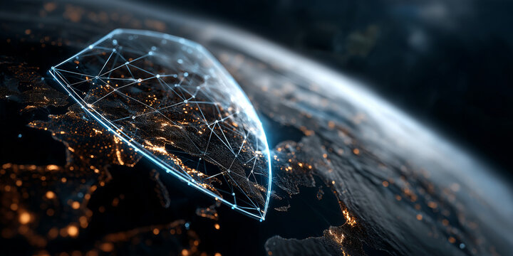 Enhancing cybersecurity infrastructure for critical systems global cyber defense digital environment aerial view future-proofing networks