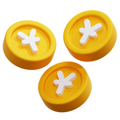 3D Yuan Coin Icon