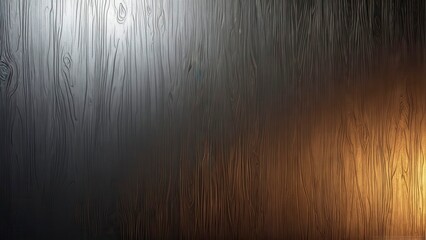 Fototapeta premium Abstract geometric wooden surface with glowing warm reflections