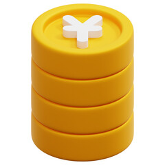 3D Yuan Coin Icon