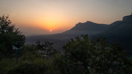 Sunrise over Pena Angulo in Burgos