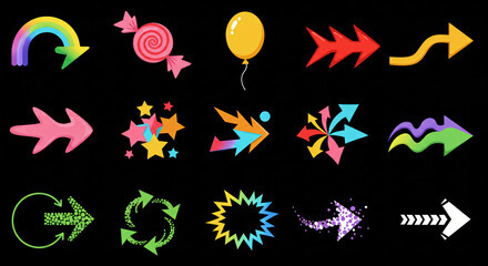 Colorful Arrow Icons A Collection of Fun & Creative Vector Arrows