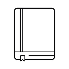 black and white Notebook vector illustration