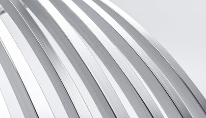 Abstract Chrome Lines Background: Silver Metallic Texture