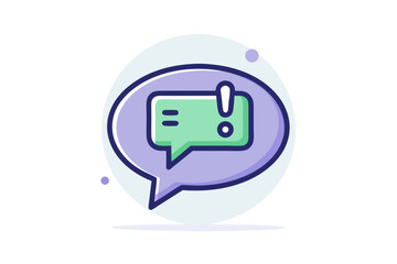 Chat notification small speech bubble clean line icon