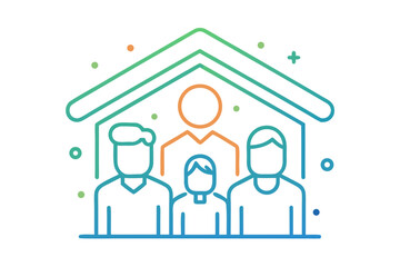 Family together eco friendly house roof shelter