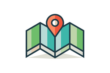 Map folded geometric structure navigation folded paper guide