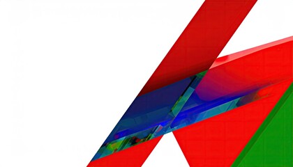 Obraz premium Abstract Diagonal RGB Shift with Minimal Geometric Shapes