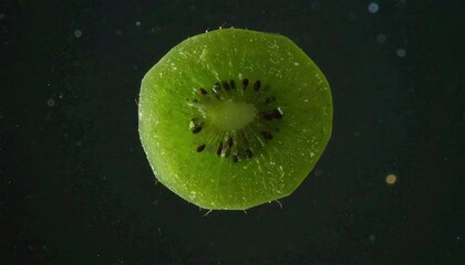 Closeup of a Vibrant Green Kiwi Slice