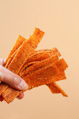 Plant-Based Spicy Snack,Chinese Latiao Made from Wheat Gluten,Addictively Spicy Chinese Snack
