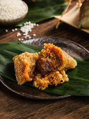 Zongzi for Dragon Boat Festival, Traditional Chinese Sticky Rice Dumpling