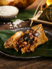 Zongzi for Dragon Boat Festival, Traditional Chinese Sticky Rice Dumpling