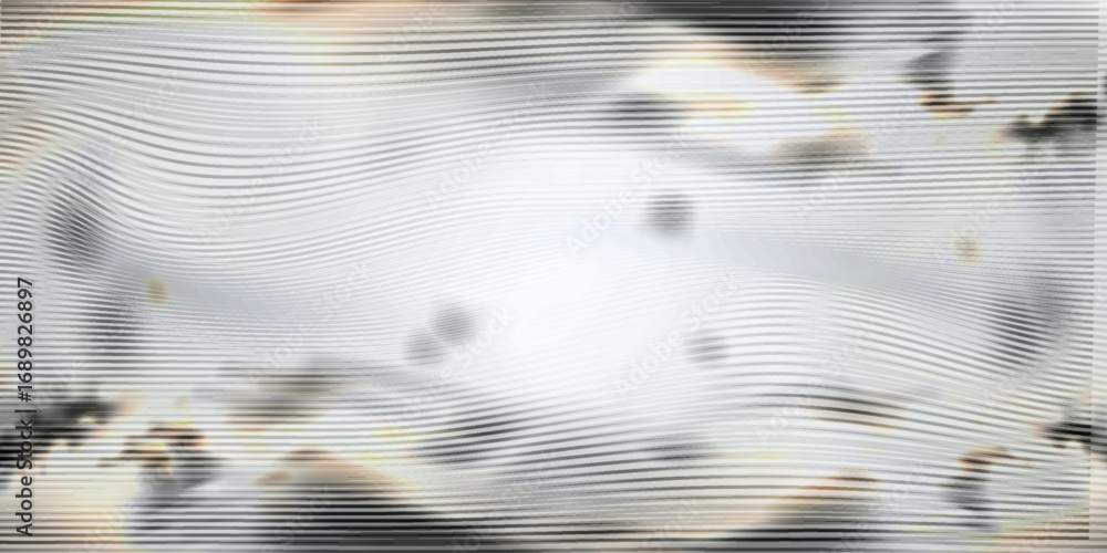 Poster smooth light silver waves lines and lens flares vector abstract background. bokeh effect.