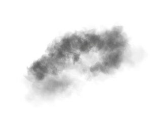 Black smoke isolated PNG, or Transparent