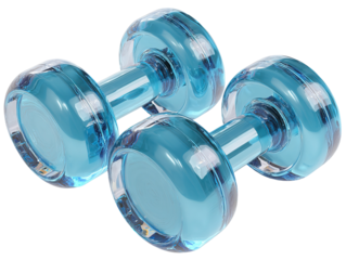 Transparent Dumbbell on Isolated Background