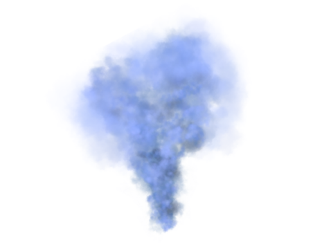 Blue Smoke isolated PNG, or Transparent