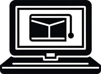 Online class vector icon.eps