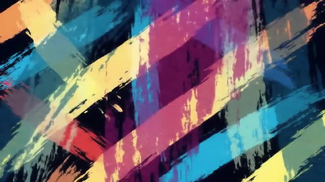 Abstract colorful paint strokes