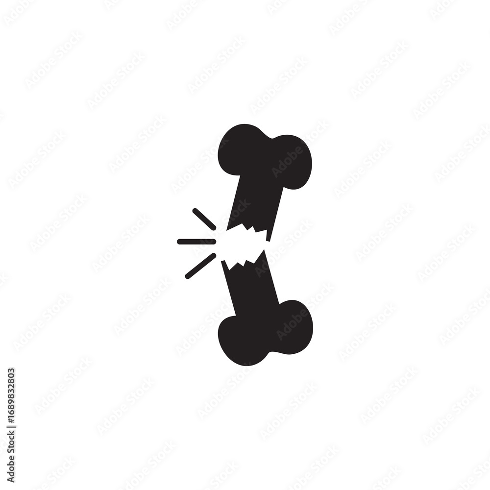 Poster broken bone icon simple vector isolated symbol trendy style illustration for web and app..eps