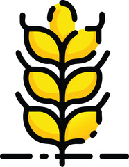 Golden wheat stalk symbol for world food day celebration