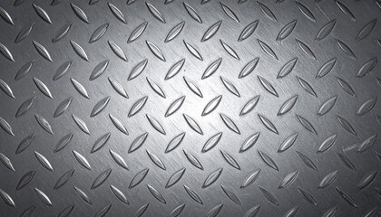 Fototapeta premium Brushed Steel Plate Diagonal Grain Subtle Radial Highlight
