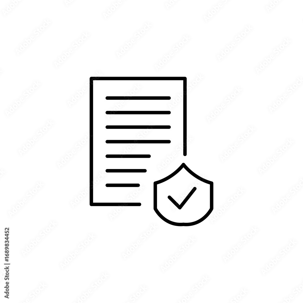 Poster contract coverage icon simple vector isolated symbol linear illustration for web and app..eps