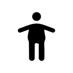 Fat and slim figure icon vector set collection for web trendy style illustration for web and app..eps