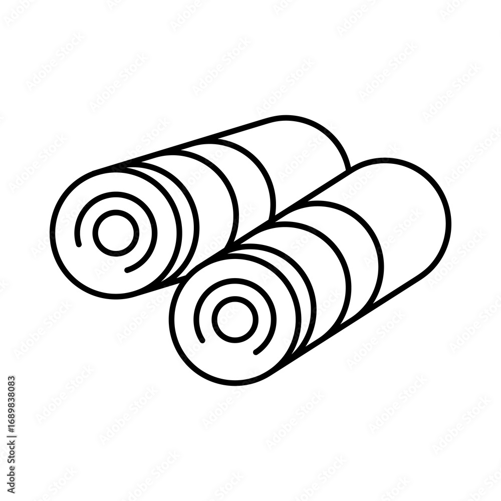 Poster bale vector icon set collection. bale outline simple illustration for web and app..eps