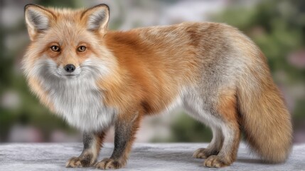 Obraz premium Captivating red fox observing nature woodland area wildlife photography serene surroundings close-up perspective animal behavior
