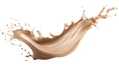 Light beige liquid splash against black background