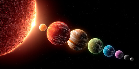 Naklejka premium Planetas alineados