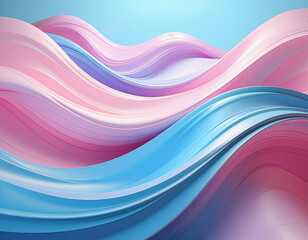 Fototapeta premium Pink and blue gradient waves, smooth abstract background, trendy pastel colors 