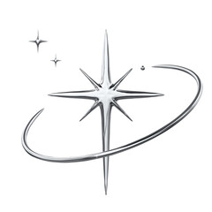 3d chrome icon Abstract