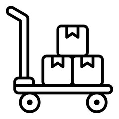 Loading dock icon. Cargo area symbol. Warehouse loading and shipping collection. Line Icon