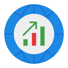 GDP icon. Economic growth symbol. Business finance and national economy collection. Flat Icon