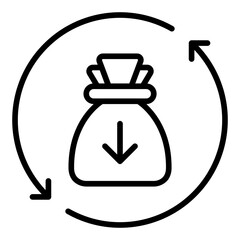 Inflation icon. Price increase symbol. Economic instability and finance crisis collection. Outline Icon