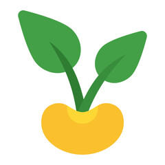 Seeds icon. Plant seeds symbol. Gardening growth and farming collection. Flat Icon