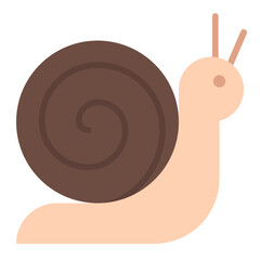 Snail icon. Garden pest symbol. Farming and agriculture insect collection. Flat Icon
