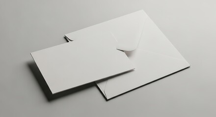 Blank Business Cards and Envelopes Mockup.