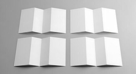 Blank Tri-Fold Brochures Mockup.