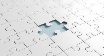 Missing Piece Puzzle Concept.