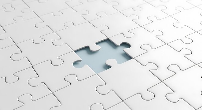 Missing Piece Puzzle Concept.
