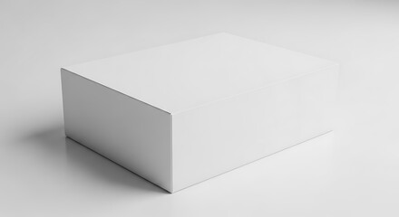 Obraz premium Blank White Box Mockup on White Background.
