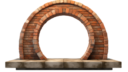 Circular Brick Archway: Architectural Element transparent background png