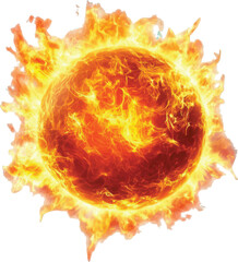 Fiery Sun with Glowing Solar Flares astronomy bright