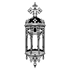 vintage Christian hanging lamp