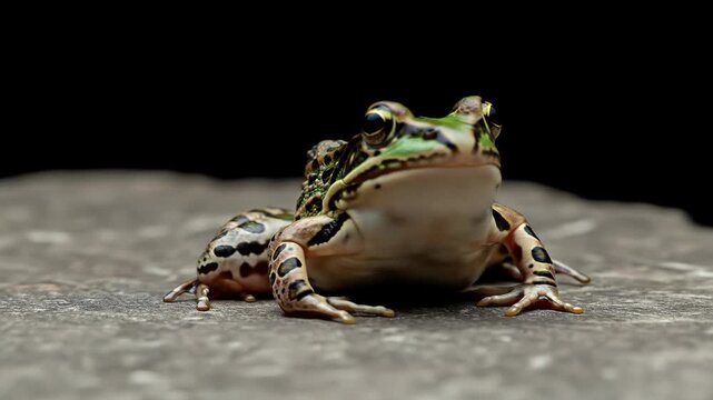 Northern Leopard Frog Portrait: Amphibian Elegance