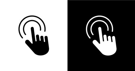 Touchscreen White Icon Set