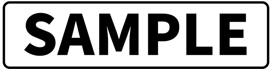 太字フォントで描かれたサンプル文字イラスト