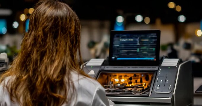 A modern quality-control lab running chromatography on treacle samples
